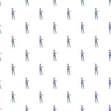 Male character pattern explaining product or concept Stock Illustration