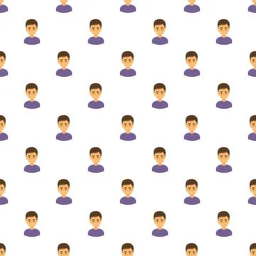 Male characters creating a repeating crowd pattern Stock Illustration