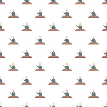 Male chef cartoon pattern cooking culinary theme Stock Illustration