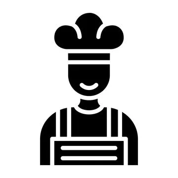 Male Chef Vector Icon Design Illustration Stock Illustration