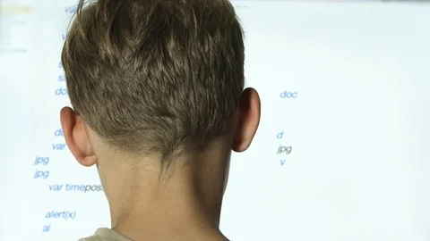 Male child computer programmer Stock Footage 78756830
