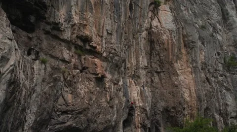 Male Climber at High Rocks 4K Stock Footage 64201853