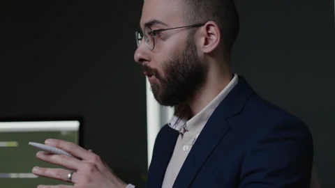 Male Computer Science Teacher Talking to Class at Programming Lesson Stock Footage 278125918