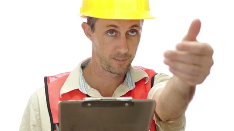 Male Construction Inspector Come Here Stock Footage 42567529