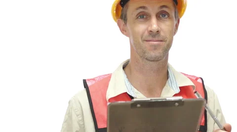 Male Construction Inspector Smiling 動画素材 42652133