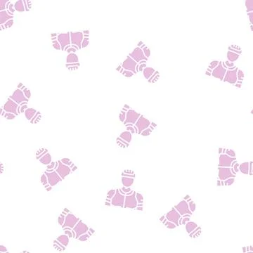Male cyclist glyph seamless pattern Stock Illustration