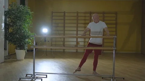 Male dancer  in ballet studio Stock Footage 122692086