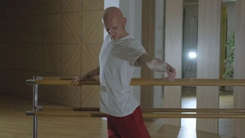 Male dancer  in ballet studio Stock Footage 122692441