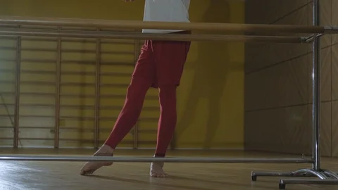Male dancer  in ballet studio Stock Footage 122692843
