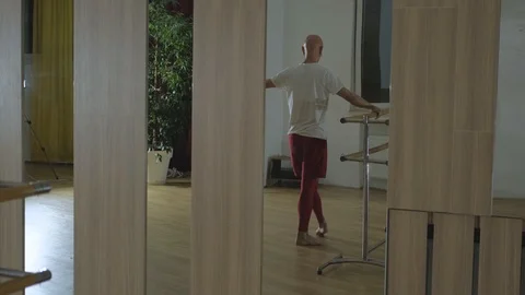 Male dancer  in ballet studio Stock Footage 122693237