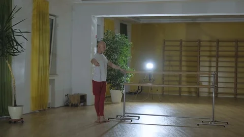 Male dancer  in ballet studio Stock Footage 122693441