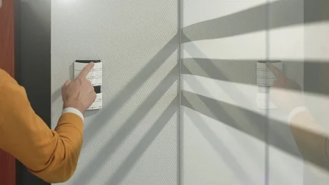Male data switches on the control panel of your smart home. Stock Footage 81824889