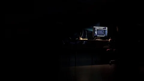 The male designer is exploring the 3D model of the aircraft.  Stock Footage 77675634