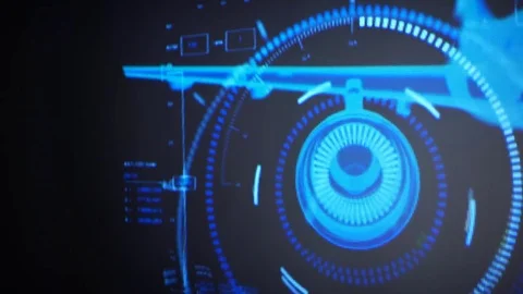 The male designer is exploring the 3D model of the aircraft. A close-up of an ai Stock Footage 77675719