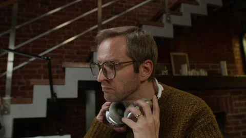 Male Developer Starting His Workday in Modern Office Stock Footage 319992803