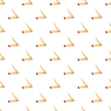 Male diver performing high dive aquatic sport seamless pattern Stock Illustration