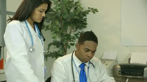 Male doctor stressed Stock Footage
