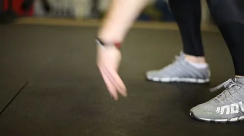 Male doing Burpees (side view) Stock Footage 22994694