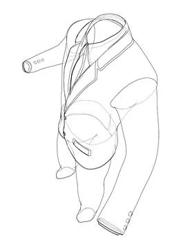 Male elegant suit. Vector Stock Illustration