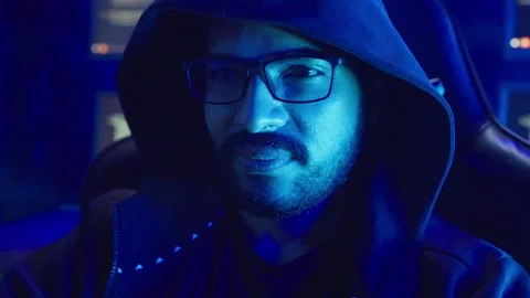 Male engaging hacking into security systems. Stock Footage 220757640