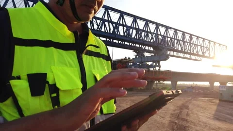 Male engineer inspecting construction work on site Stock Footage 231609755