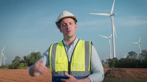 Male engineer present his project to camera. 스톡 동영상 229147886