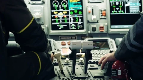 A male engineer is testing a passenger aircraft system before departure, focus Stock Footage 102617848