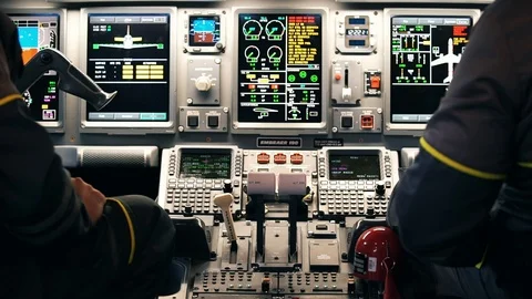 A male engineer is testing a passenger aircraft system before departure, focus Stock Footage 102617867