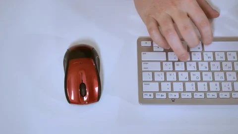 Male entering data on computer Stock Footage 90726582