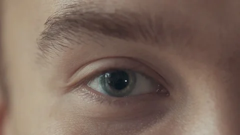 Male eye close-up Stock Footage 130144475