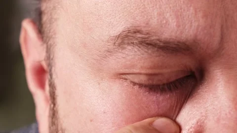 Male eye close up. Vision problems, eye check concept. Stock Footage 165355123