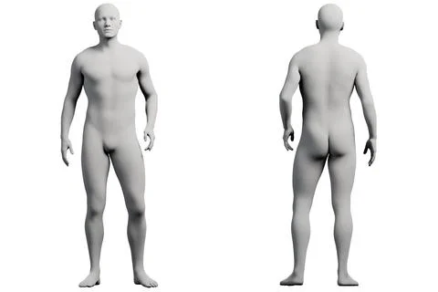 Male figure model in studio grid Stock Illustration