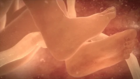 Male foetus in the womb Video stock 75602604