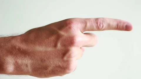 Male forefinger pointing forward Vídeos de archivo 75048769