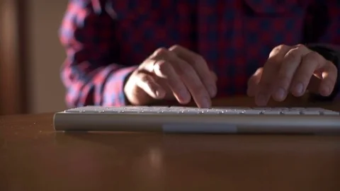 Male freelancer connecting internet computer Stock Footage 71055617