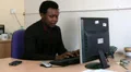 Male in fully focused in his work HD Footage