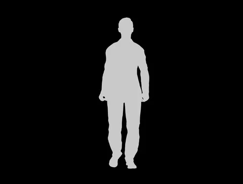 Male Grey Walk Loop Front 库存影片 85939174