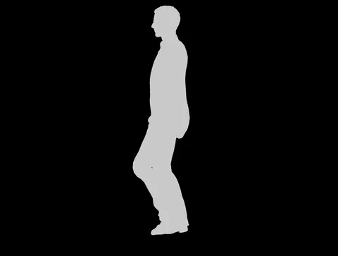Male Grey Walk Loop Side with Alpha Channel 库存影片 85939241