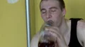 Male at the gym, taking a break HD Footage