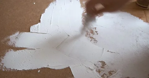 Male hand blurs putty Stock Footage 134863111