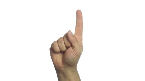 Male hand counting from one to five on white 스톡 동영상 71114570