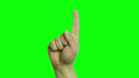 Male hand counting from one to five isolated on green screen 動画素材 71153208
