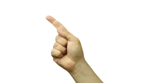 Male hand counting from one to five on white isolated on white Stock-Footage 74867807