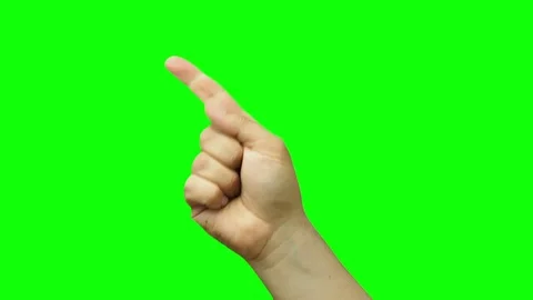 Male hand counting one to five isolated green screen Stock Footage 74867808