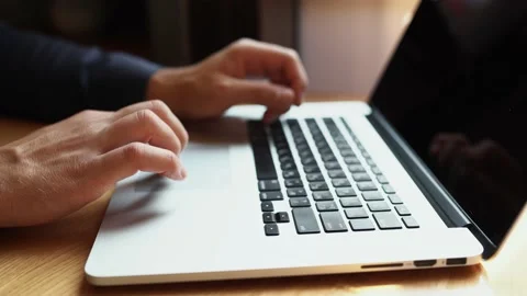 Male hand keyboard close up Stock Footage 166356856