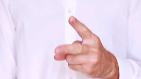 Male hand looking like scissors Stock-Footage 90442608