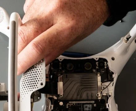 Male hand opening withe casing to transact service work Stock Photos