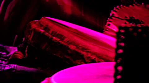 Male hand over bongo Stock Footage 42106592