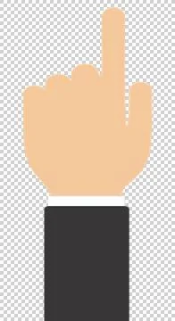 Male hand pointing illustration Stock Illustration