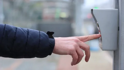 Male hand presses the camera button Stock Footage 165992178